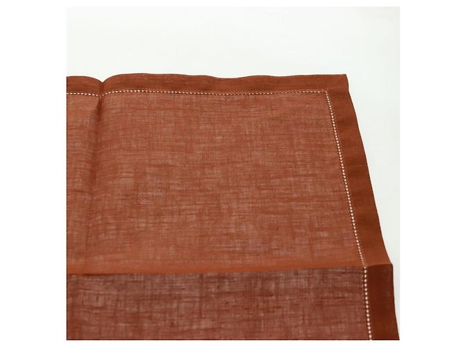 Hermès HERMES Platzmatte aus Canvas Braun Auth 165512M - Ansicht 15