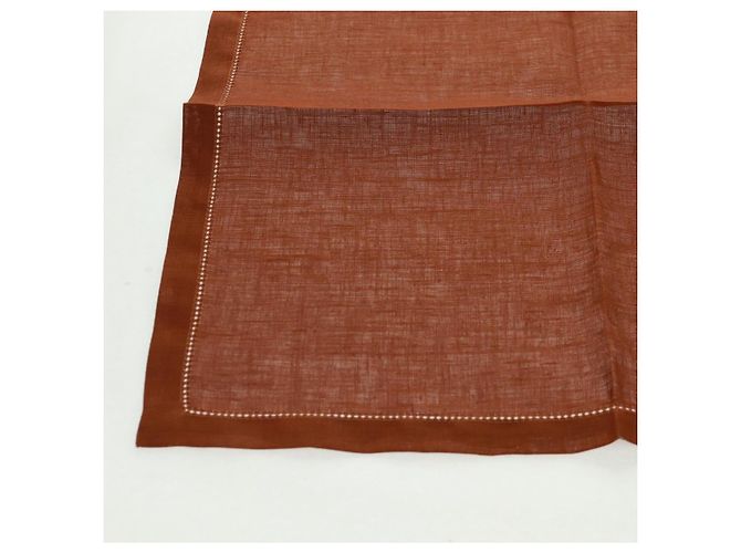 Hermès HERMES Platzmatte aus Canvas Braun Auth 165512M - Ansicht 16