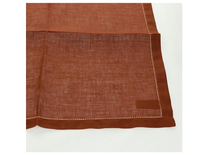 Hermès HERMES Platzmatte aus Canvas Braun Auth 165512M - Ansicht 17