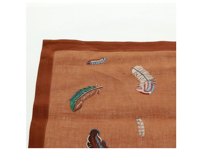 Hermès HERMES Platzmatte aus Canvas Braun Auth 165512M - Ansicht 3