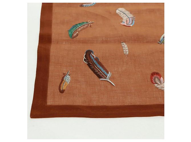 Hermès HERMES Platzmatte aus Canvas Braun Auth 165512M - Ansicht 5