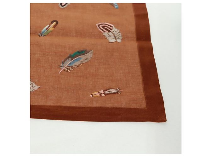 Hermès HERMES Platzmatte aus Canvas Braun Auth 165512M - Ansicht 6