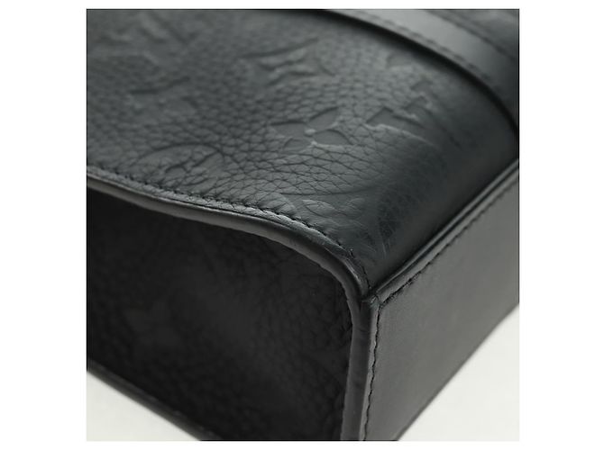 LOUIS VUITTON Taurillon Clemence Borsa Piatta Tessuto Nero M21884 Auth ki6418SAM - vista 16