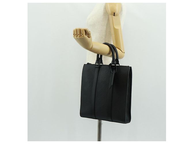 LOUIS VUITTON Taurillon Clemence Borsa Piatta Tessuto Nero M21884 Auth ki6418SAM - vista 23