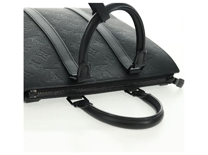LOUIS VUITTON Taurillon Clemence Borsa Piatta Tessuto Nero M21884 Auth ki6418SAM - vista 6