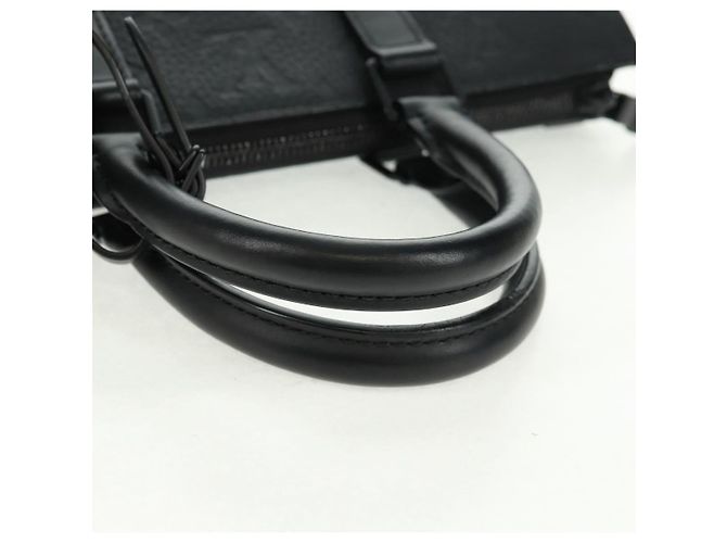LOUIS VUITTON Taurillon Clemence Borsa Piatta Tessuto Nero M21884 Auth ki6418SAM - vista 7