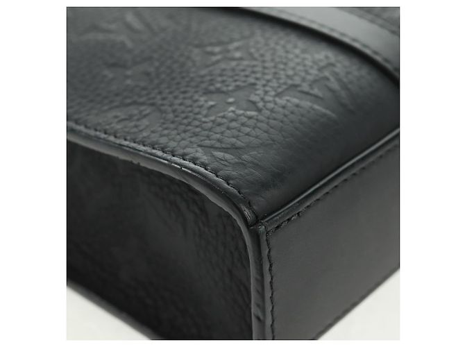 LOUIS VUITTON Taurillon Clemence Borsa Piatta Tessuto Nero M21884 Auth ki6418SAM - vista 8