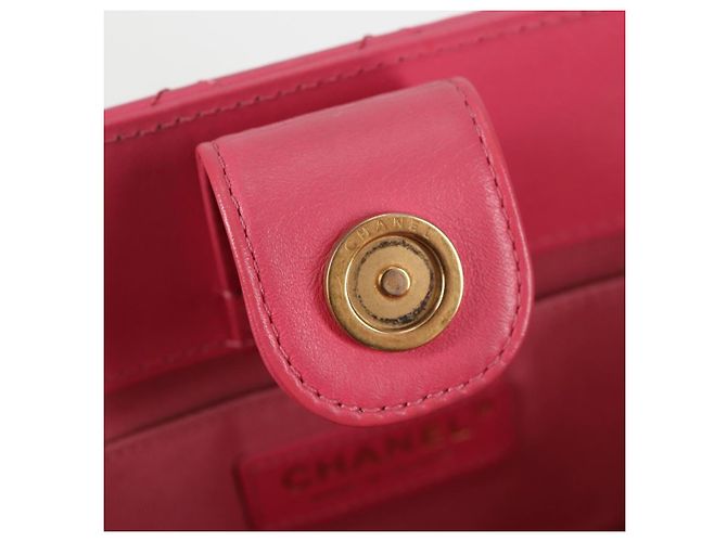 CHANEL Matelassé Schultertasche aus Lammleder Rosa Gold CC Auth 125468SAM Pink Golden - Ansicht 10