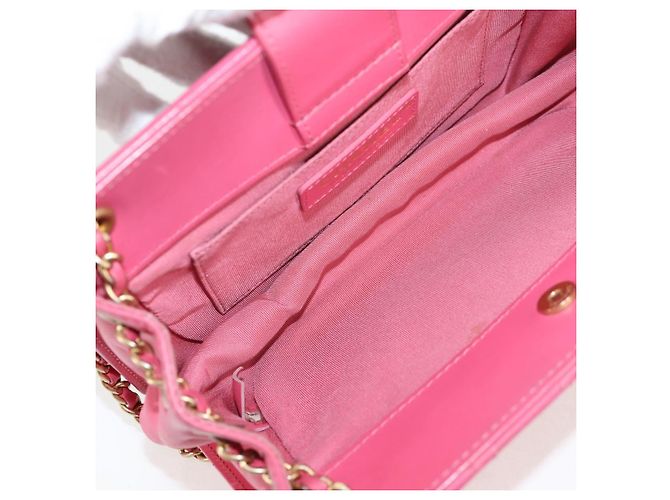 CHANEL Matelassé Schultertasche aus Lammleder Rosa Gold CC Auth 125468SAM Pink Golden - Ansicht 11