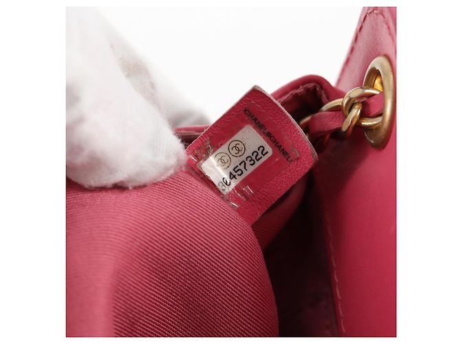 CHANEL Matelassé Schultertasche aus Lammleder Rosa Gold CC Auth 125468SAM Pink Golden - Ansicht 12