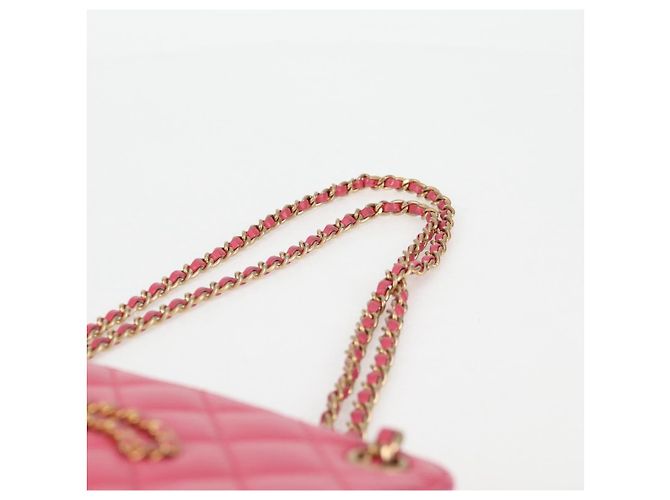 CHANEL Matelassé Schultertasche aus Lammleder Rosa Gold CC Auth 125468SAM Pink Golden - Ansicht 14
