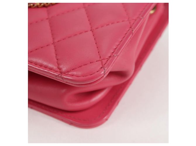 CHANEL Matelassé Schultertasche aus Lammleder Rosa Gold CC Auth 125468SAM Pink Golden - Ansicht 15