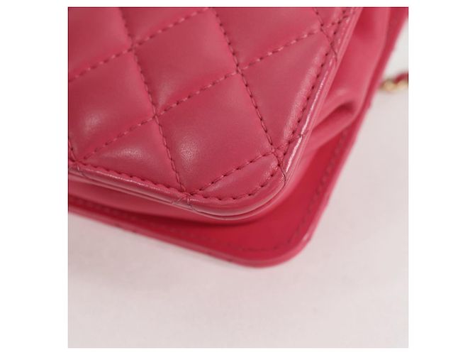 CHANEL Matelassé Schultertasche aus Lammleder Rosa Gold CC Auth 125468SAM Pink Golden - Ansicht 17