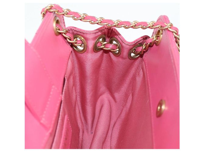 CHANEL Matelassé Schultertasche aus Lammleder Rosa Gold CC Auth 125468SAM Pink Golden - Ansicht 21
