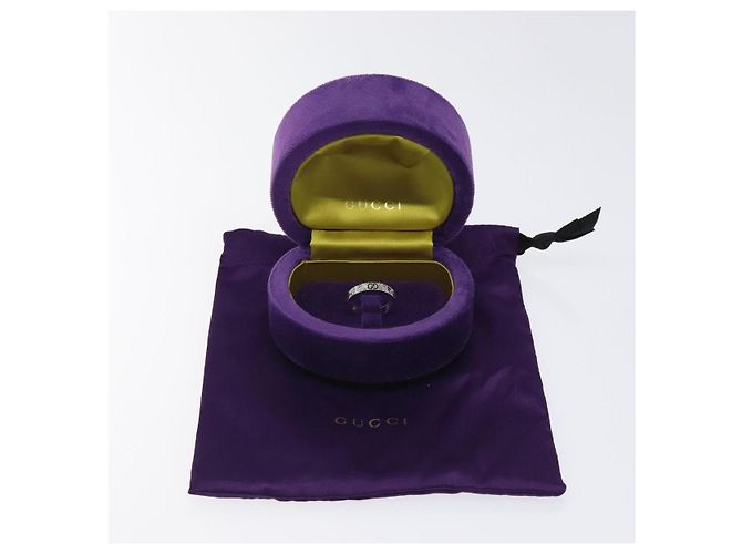 Anello Cuore GUCCI K18 Argento Oro (750) 4.4g (18K) Argento Auth 117299SAM - vista 10