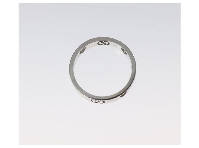 Anello Cuore GUCCI K18 Argento Oro (750) 4.4g (18K) Argento Auth 117299SAM - vista 6
