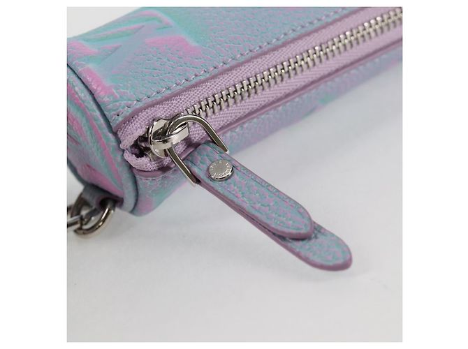 LOUIS VUITTON Pouch Micro Papillon Monogram Empreinte Lila M00837 Auth 126346SAM Porpora - vista 9