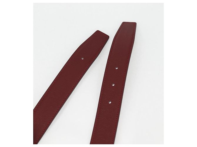 Hermès HERMES Constance Gürtel Leder 48"" Weinrot Auth 121287SAM Bordeaux - Ansicht 6