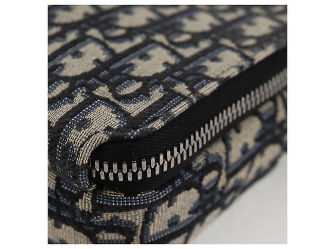Borsa a Spalla in Tela Trotter Christian Dior Navy Argento Auth 121172SAM Blu navy - vista 15