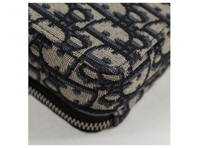 Borsa a Spalla in Tela Trotter Christian Dior Navy Argento Auth 121172SAM Blu navy - vista 16