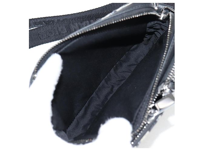 Borsa a Spalla in Tela Trotter Christian Dior Navy Argento Auth 121172SAM Blu navy - vista 20