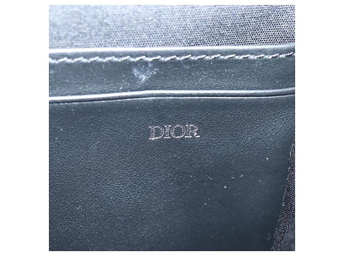 Borsa a Spalla in Tela Trotter Christian Dior Navy Argento Auth 121172SAM Blu navy - vista 21
