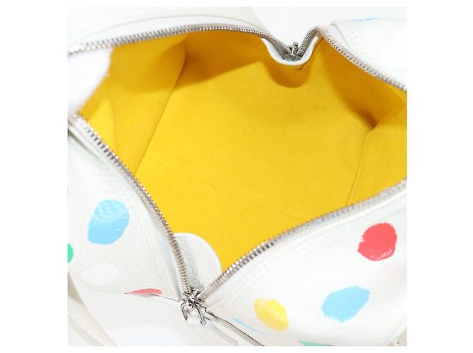 LOUIS VUITTON Borsa quadrata Monogram Yayoi Kusama Borsa a mano Bianca LV Auth 121522SAM Bianco - vista 10
