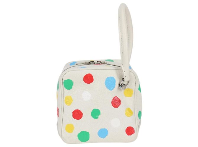 LOUIS VUITTON Borsa quadrata Monogram Yayoi Kusama Borsa a mano Bianca LV Auth 121522SAM Bianco - vista 13