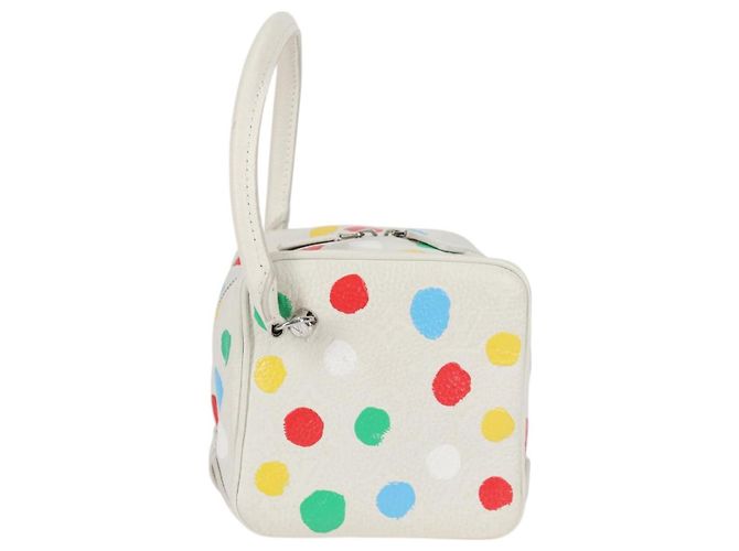 LOUIS VUITTON Borsa quadrata Monogram Yayoi Kusama Borsa a mano Bianca LV Auth 121522SAM Bianco - vista 2