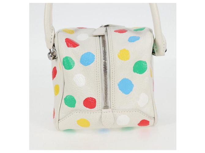 LOUIS VUITTON Borsa quadrata Monogram Yayoi Kusama Borsa a mano Bianca LV Auth 121522SAM Bianco - vista 3