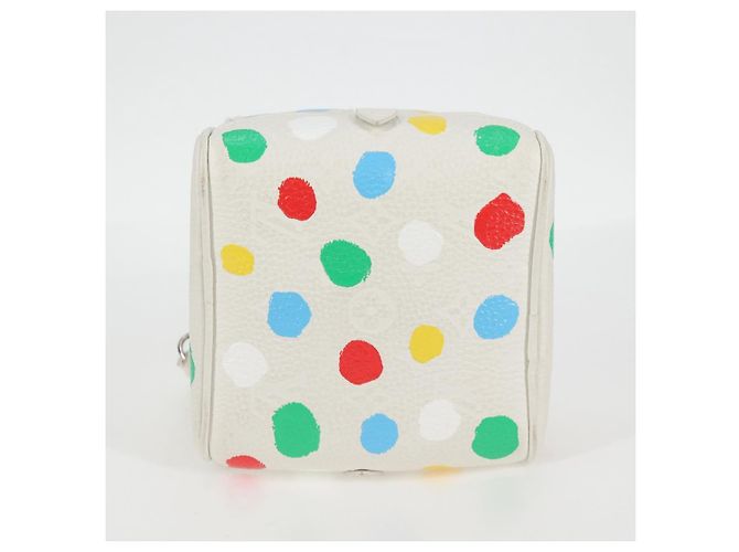 LOUIS VUITTON Borsa quadrata Monogram Yayoi Kusama Borsa a mano Bianca LV Auth 121522SAM Bianco - vista 5