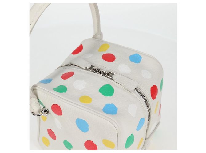 LOUIS VUITTON Borsa quadrata Monogram Yayoi Kusama Borsa a mano Bianca LV Auth 121522SAM Bianco - vista 6