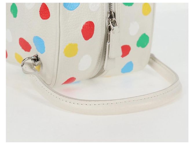 LOUIS VUITTON Borsa quadrata Monogram Yayoi Kusama Borsa a mano Bianca LV Auth 121522SAM Bianco - vista 7