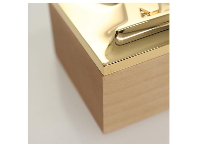 BOÎTE Metalgram Monogram LOUIS VUITTON métal or GI1139 LV Auth 124053SM Doré - vue 7