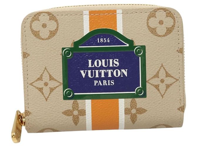 LOUIS VUITTON Monogram Monopanam Monedero Zippy Beige M82691 LV Auth 115227SAM - vista 13