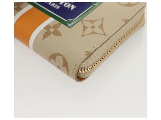 LOUIS VUITTON Monogram Monopanam Monedero Zippy Beige M82691 LV Auth 115227SAM - vista 14