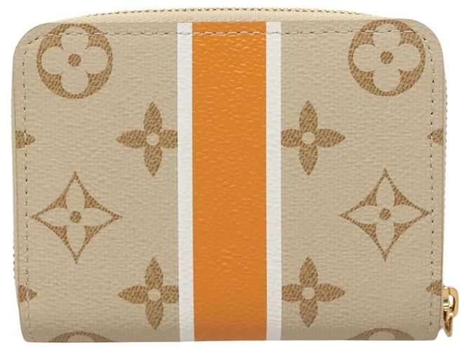 LOUIS VUITTON Monogram Monopanam Monedero Zippy Beige M82691 LV Auth 115227SAM - vista 2