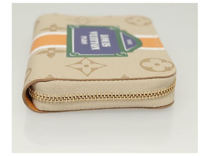 LOUIS VUITTON Monogram Monopanam Monedero Zippy Beige M82691 LV Auth 115227SAM - vista 3