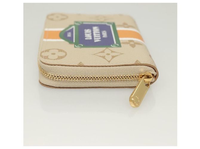 LOUIS VUITTON Monogram Monopanam Monedero Zippy Beige M82691 LV Auth 115227SAM - vista 4
