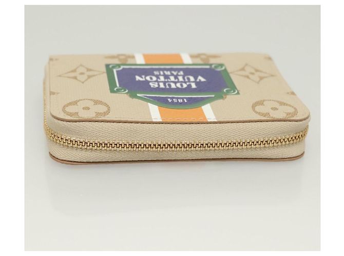 LOUIS VUITTON Monogram Monopanam Monedero Zippy Beige M82691 LV Auth 115227SAM - vista 5