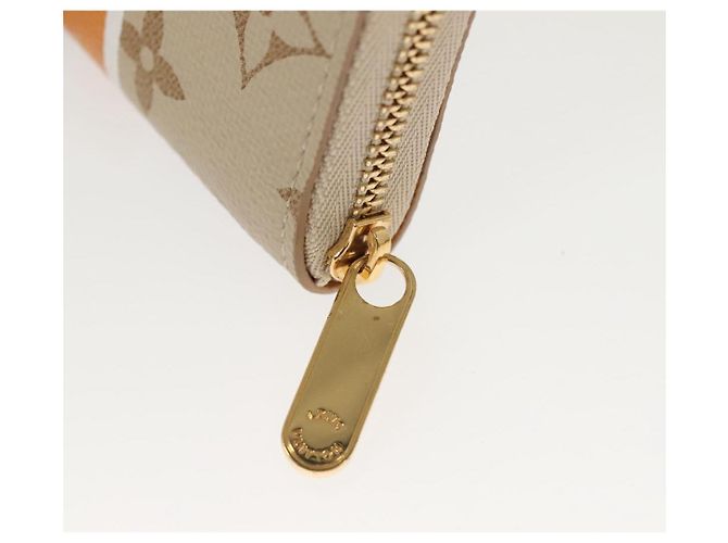 LOUIS VUITTON Monogram Monopanam Monedero Zippy Beige M82691 LV Auth 115227SAM - vista 8