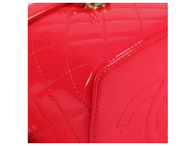 Vanity CHANEL Pochette Matelassé Smalto Rosa Oro CC Auth 123518SAM D'oro - vista 15