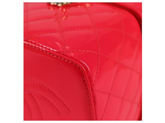 Vanity CHANEL Pochette Matelassé Smalto Rosa Oro CC Auth 123518SAM D'oro - vista 16