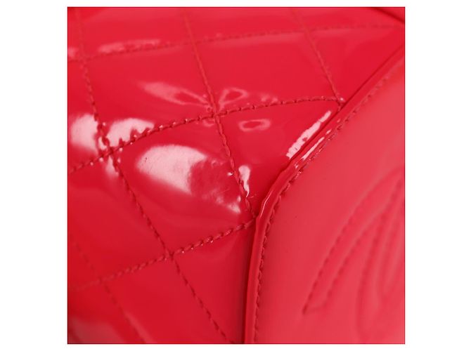 Vanity CHANEL Pochette Matelassé Smalto Rosa Oro CC Auth 123518SAM D'oro - vista 17