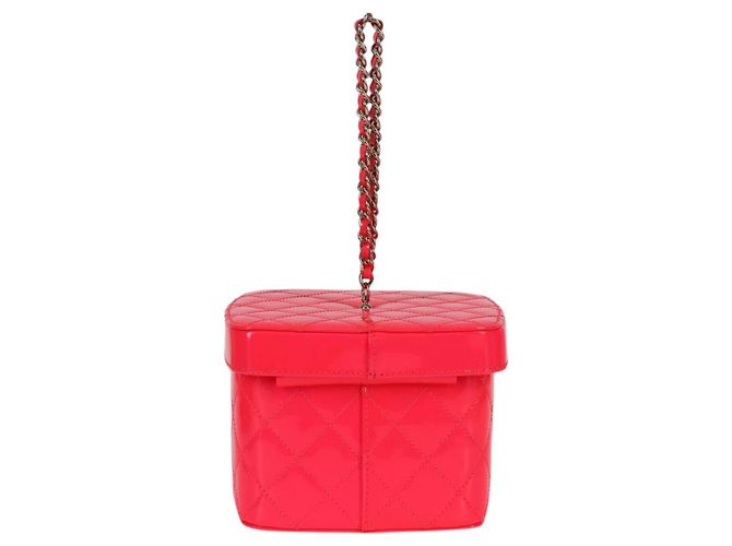 Vanity CHANEL Pochette Matelassé Smalto Rosa Oro CC Auth 123518SAM D'oro - vista 2