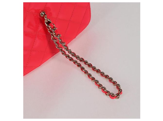 Vanity CHANEL Pochette Matelassé Smalto Rosa Oro CC Auth 123518SAM D'oro - vista 7