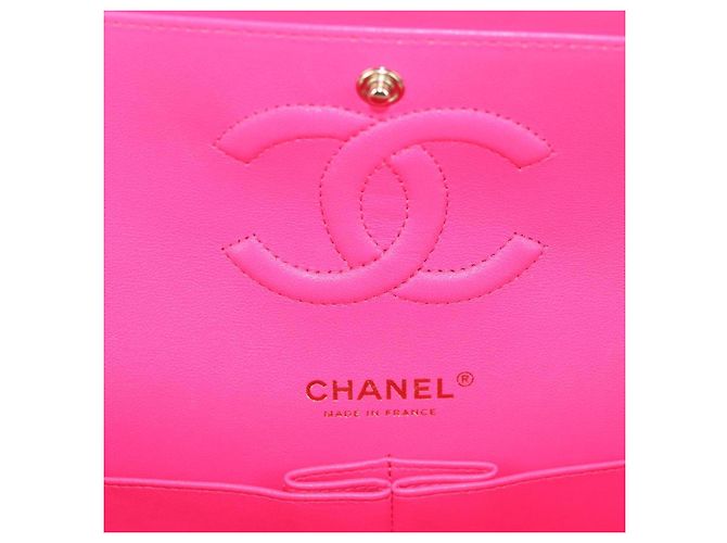 CHANEL Matelassé 25 Bolsa de Ombro com Corrente Tweed Rosa Dourado CC Auth MX484SM - vista 19