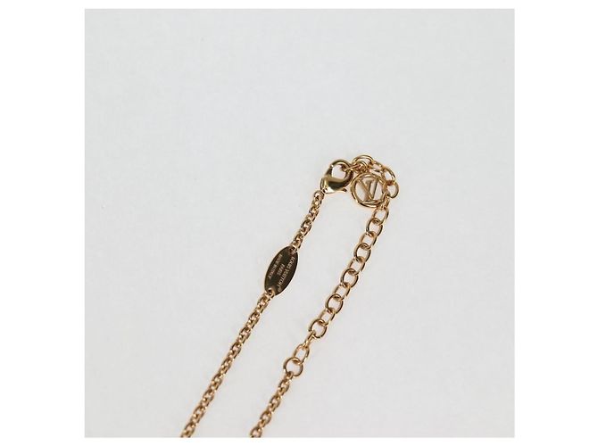 COLLANA SUPER PIATTA IN METALLO ORO LOUIS VUITTON LVxTM 2 M02499 LV Auth 127723SM - vista 14