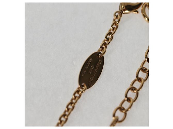 COLLANA SUPER PIATTA IN METALLO ORO LOUIS VUITTON LVxTM 2 M02499 LV Auth 127723SM - vista 15