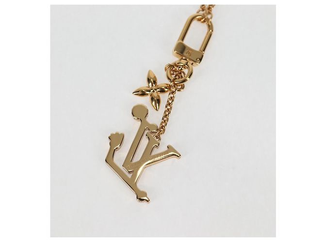 COLLANA SUPER PIATTA IN METALLO ORO LOUIS VUITTON LVxTM 2 M02499 LV Auth 127723SM - vista 4